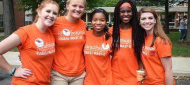 Orientation Team prepare for students to move in to campus